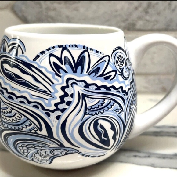 Lilly Pulitzer Blue and White Patterned Mug - Picture 7 of 7